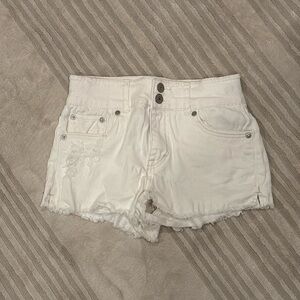 Levi's High Waist White Denim Shorts